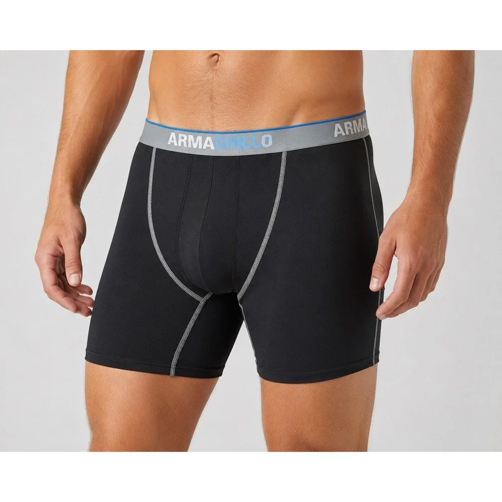 Duluth Trading Co Mens Armachillo Cooling Boxer Briefs LOT of 3 Black Med 83735